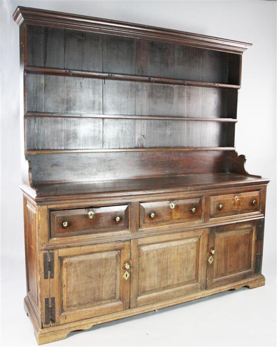 A George III fruitwood dresser, W.5ft 10in.